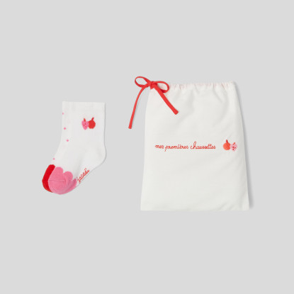 Комплект от два чифта чорапи за бебе момиче