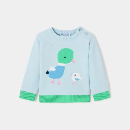 Пуловер от органичен памук за малко момче