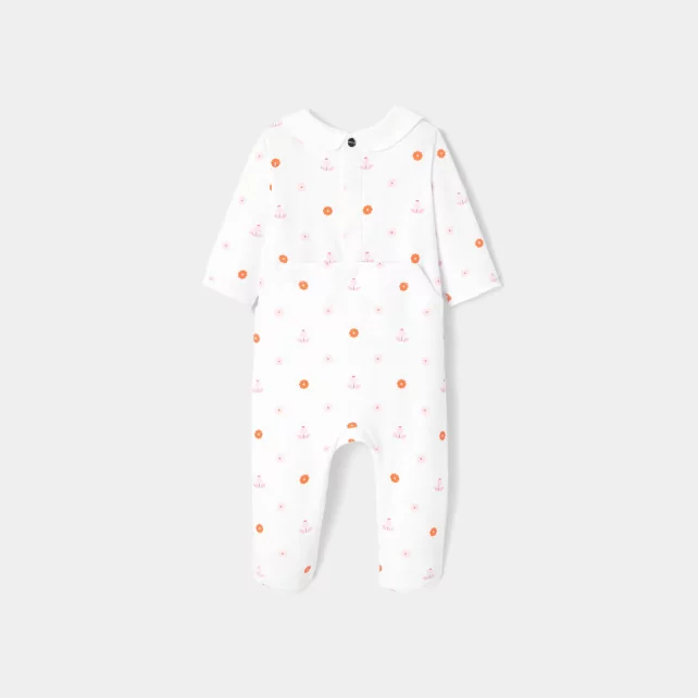 Памучна пижама за бебе момиче
