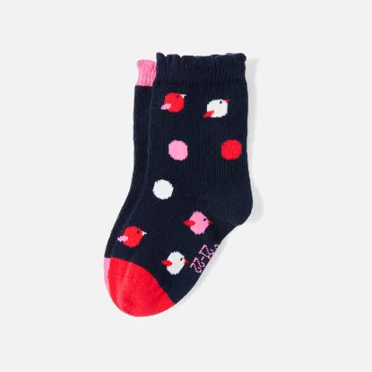 Комплект от два чифта чорапи за малко момиче