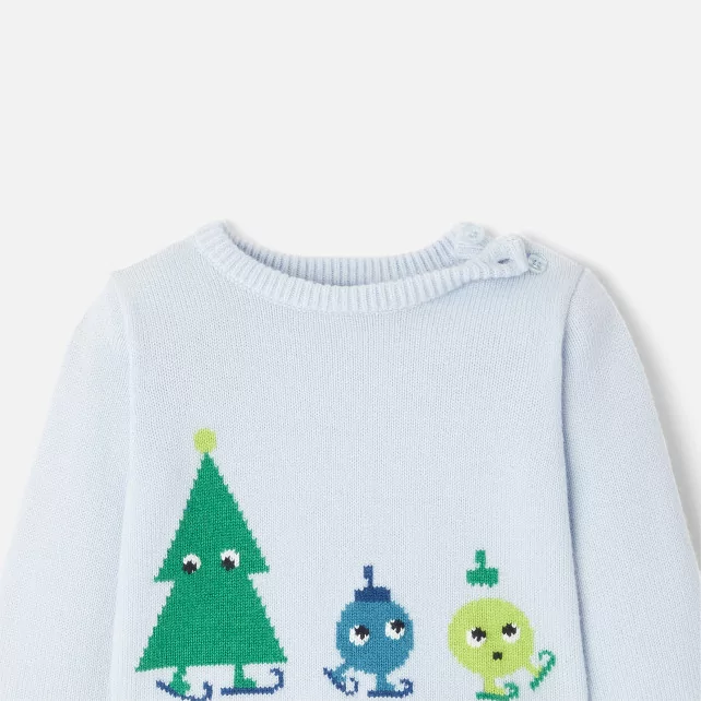 Пуловер с апликация за малко момче