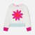 Пуловер с апликация на цвете