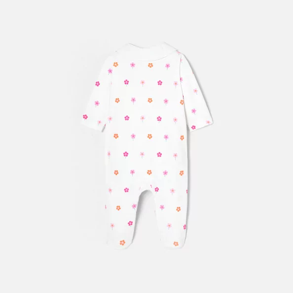 Пижама за бебе момиче с принт на цветя
