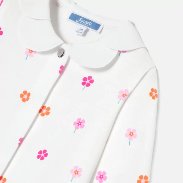 Пижама за бебе момиче с принт на цветя