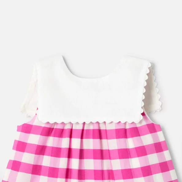 Карирана рокля за бебе момиче